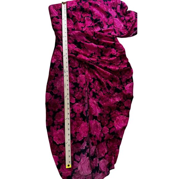 DO+BE One Shoulder Floral Dress – Size L – Ruched Midi – Elegant - Picture 5 of 5